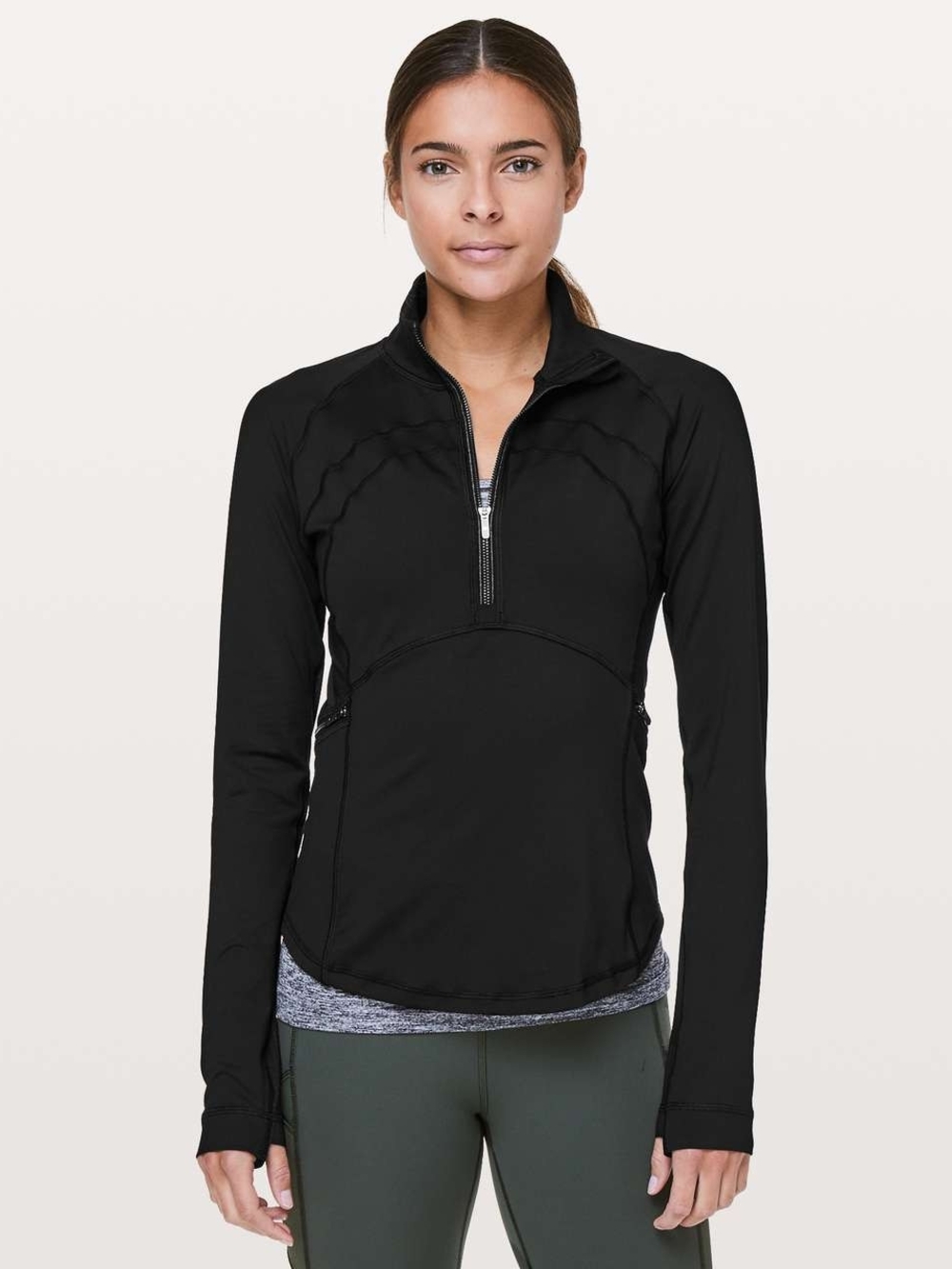 Lululemon Front Of The Pack 1/2 Zip Black